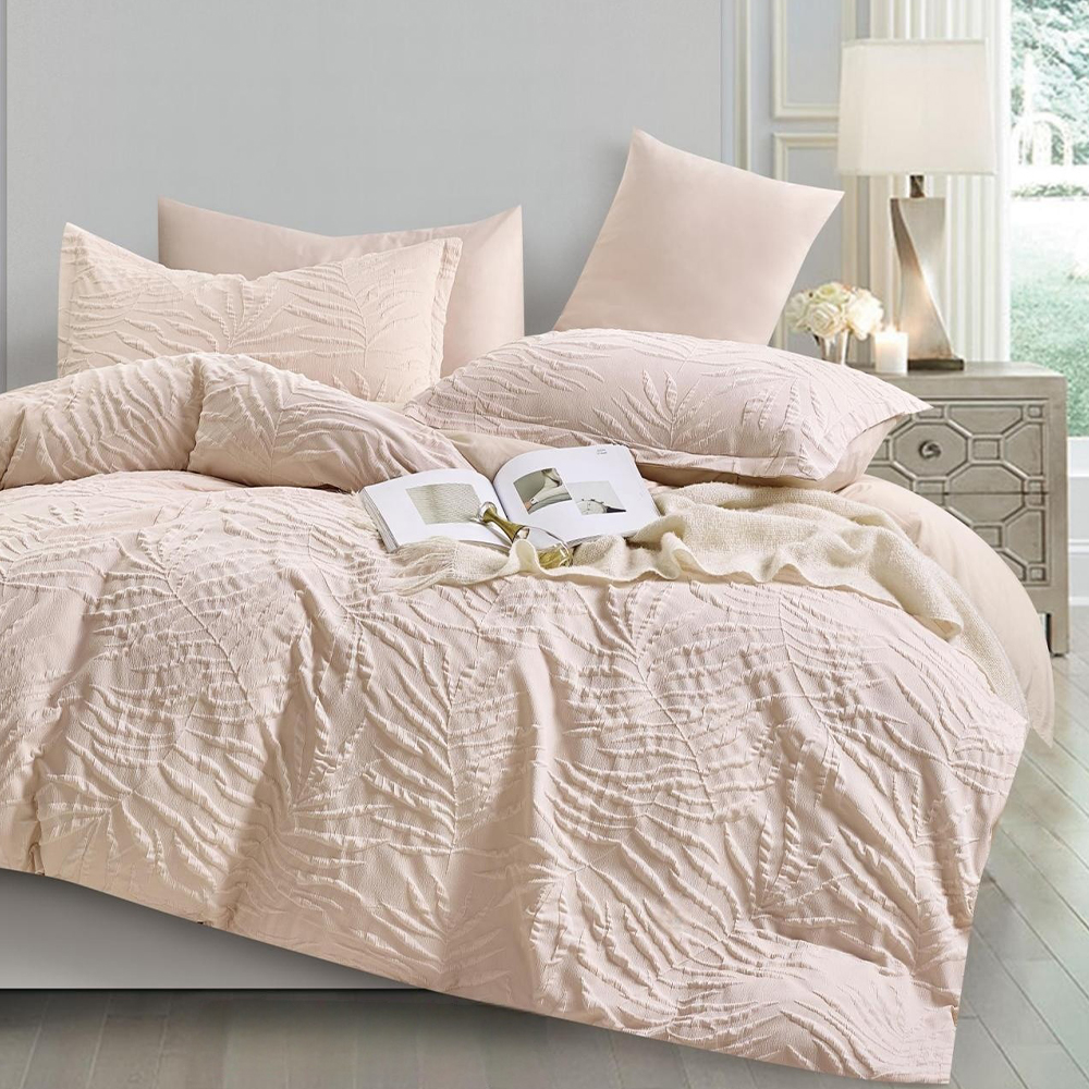 Liora textured Botanical Folium impressum Duvet Cover Quilt Cover Set stramentorum