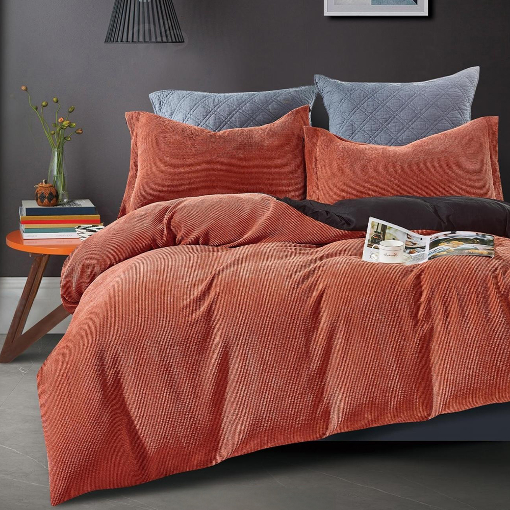 Amaris Ribbed Corduroy Duvet Cover Quilt
