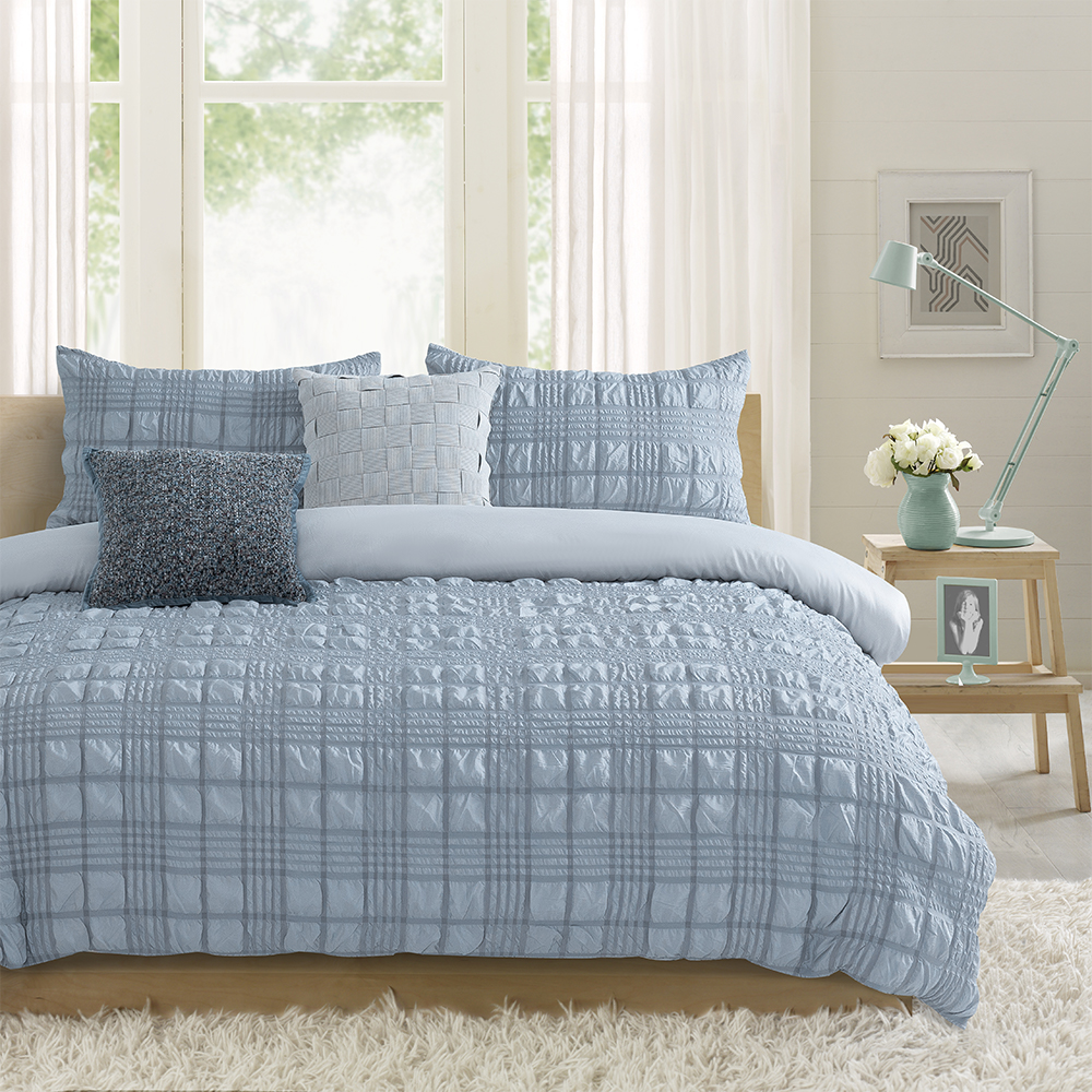 Nina Textured Geometrica Arcus Caelatus Crinkle Duvet Cover Quilt Cover Set stramentorum