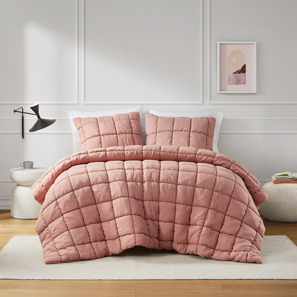 Miya Grid Quilted Pom Pom Puffy Paraclitus Set
