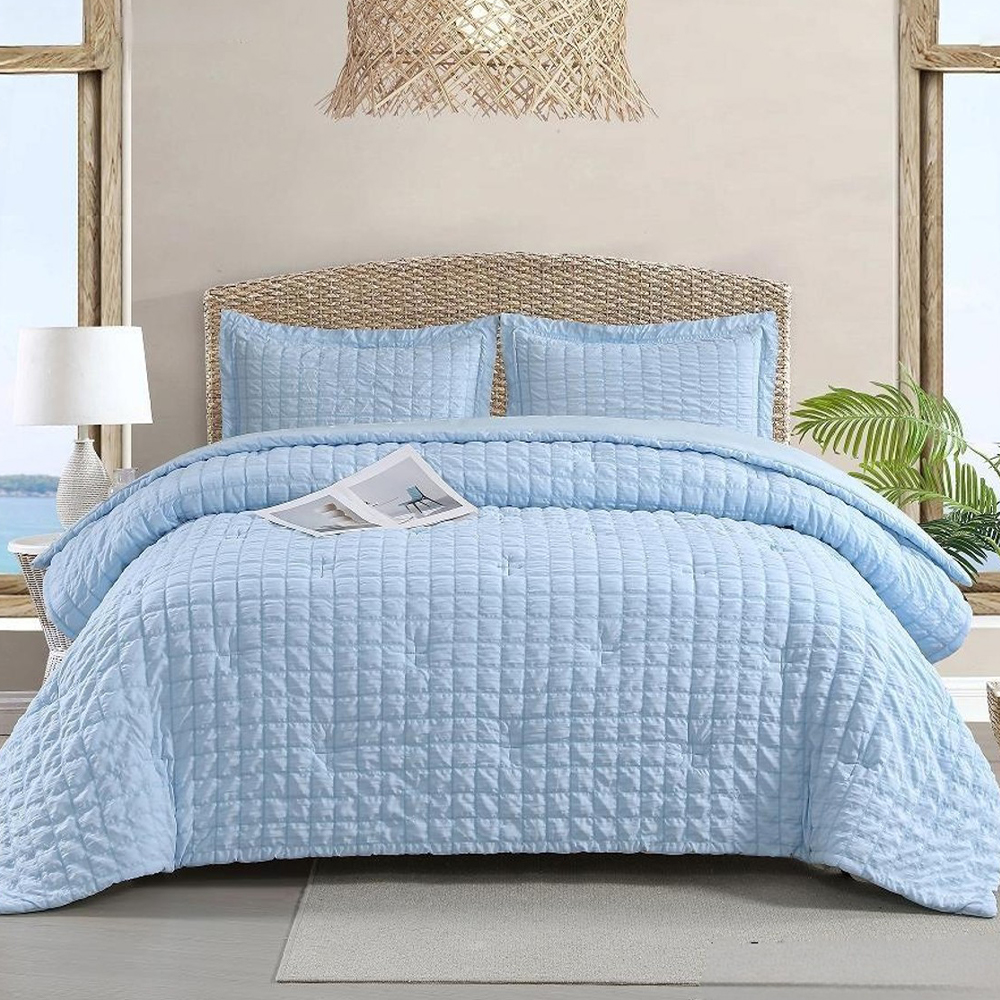 Olsen Textured reprehendo caelatum Duvet Cover Quilt Cover pone Stramenta Set