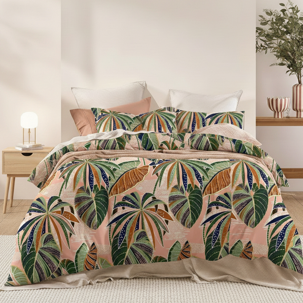 Nalura Leaf Prints Maidstone Microfiber Pure