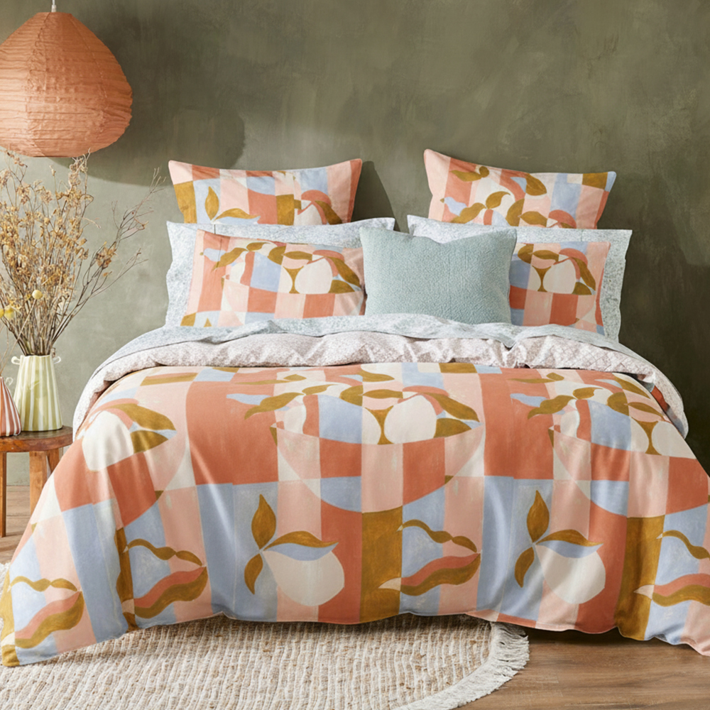 Coleraine Watercolor Geometric Prints Purus Microfiber Cotton Typis Duvet Cover Quilt Cover Set Bedding set